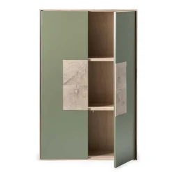 Wohnen 2-türiger Wohnzimmer Hängeschrank in Grau - Ajevos