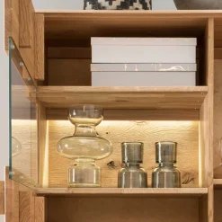 Wohnen 2-türiger Wohnzimmerschrank mit LED Beleuchtung - Xeddos