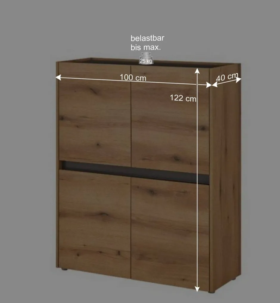 Wohnen 4-türiges Highboard modern - Colomania