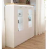 3-türiges Highboard Vitrine beleuchtet LED - Caldri^Wohnen Online