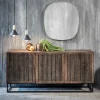 3-türiges Holz Sideboard mit Bügelgestell - Lyrica^Wohnen Discount