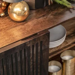 3-türiges Holz Sideboard mit Bügelgestell - Lyrica^Wohnen Discount