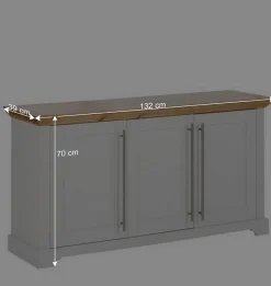 3-türiges Sideboard - modernes Landhaus - Eyzaco^Wohnen Clearance