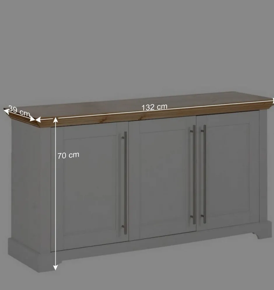 3-türiges Sideboard - modernes Landhaus - Eyzaco^Wohnen Clearance