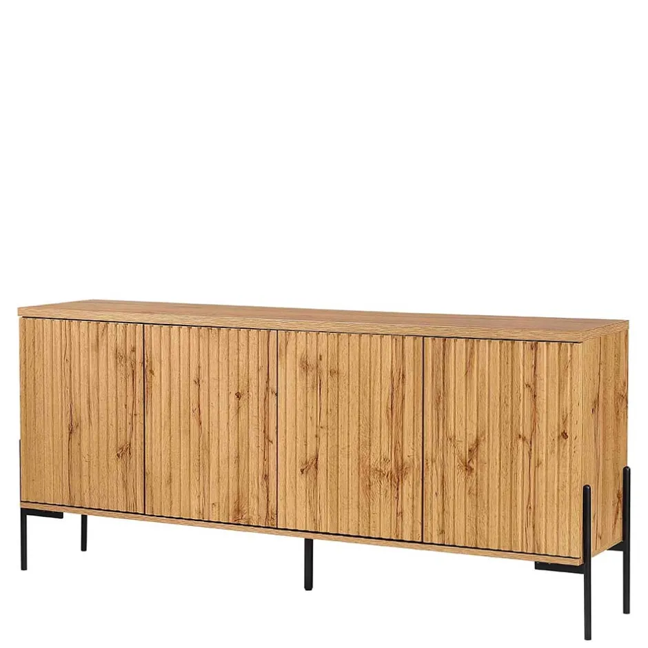 Wohnen 4-türiges Sideboard im Skandi Design - Elastian