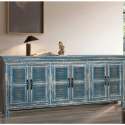 6-türiges Sideboard in Blau - Enrossino^Wohnen New