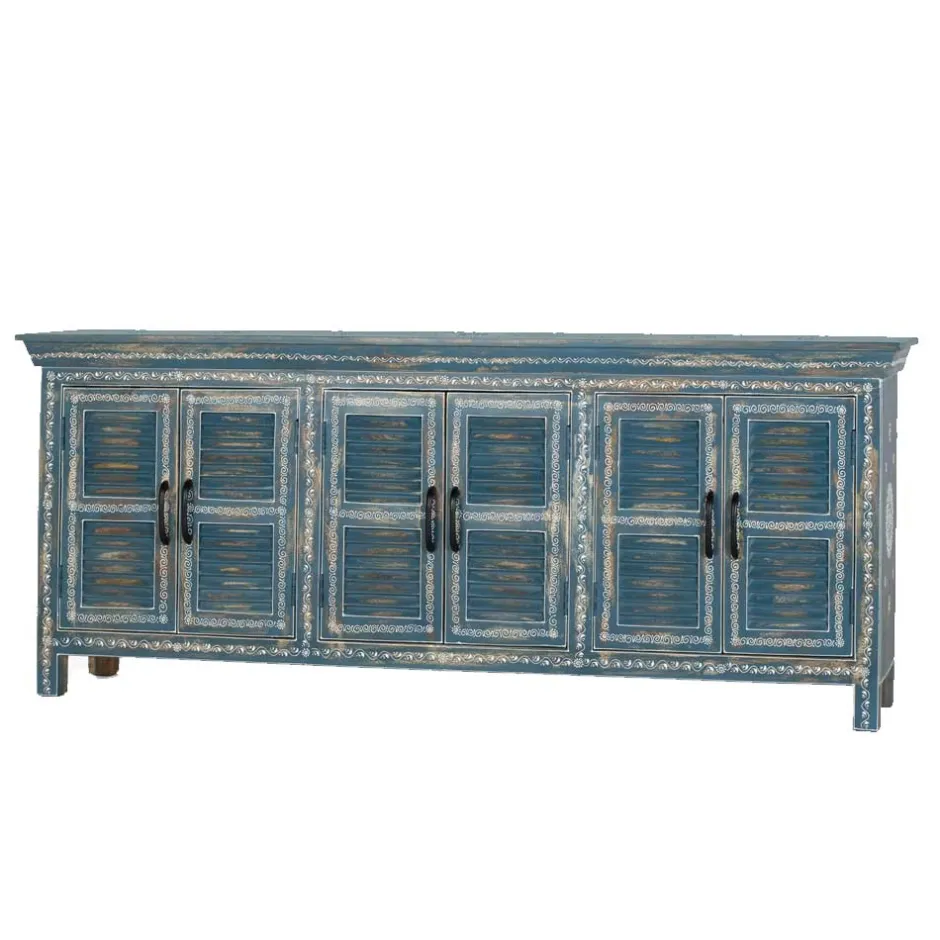 6-türiges Sideboard in Blau - Enrossino^Wohnen New