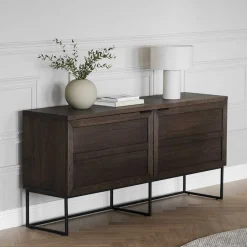 Wohnen 2-türiges Sideboard in Eiche Braun - Ekorena