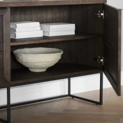 Wohnen 2-türiges Sideboard in Eiche Braun - Ekorena