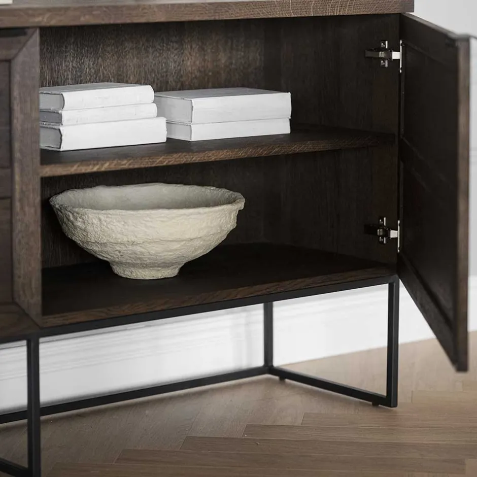 Wohnen 2-türiges Sideboard in Eiche Braun - Ekorena