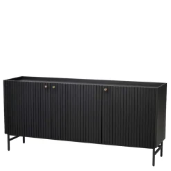 Wohnen 3-türiges Sideboard in Schwarz - Hemorian