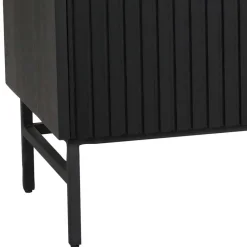 Wohnen 3-türiges Sideboard in Schwarz - Hemorian