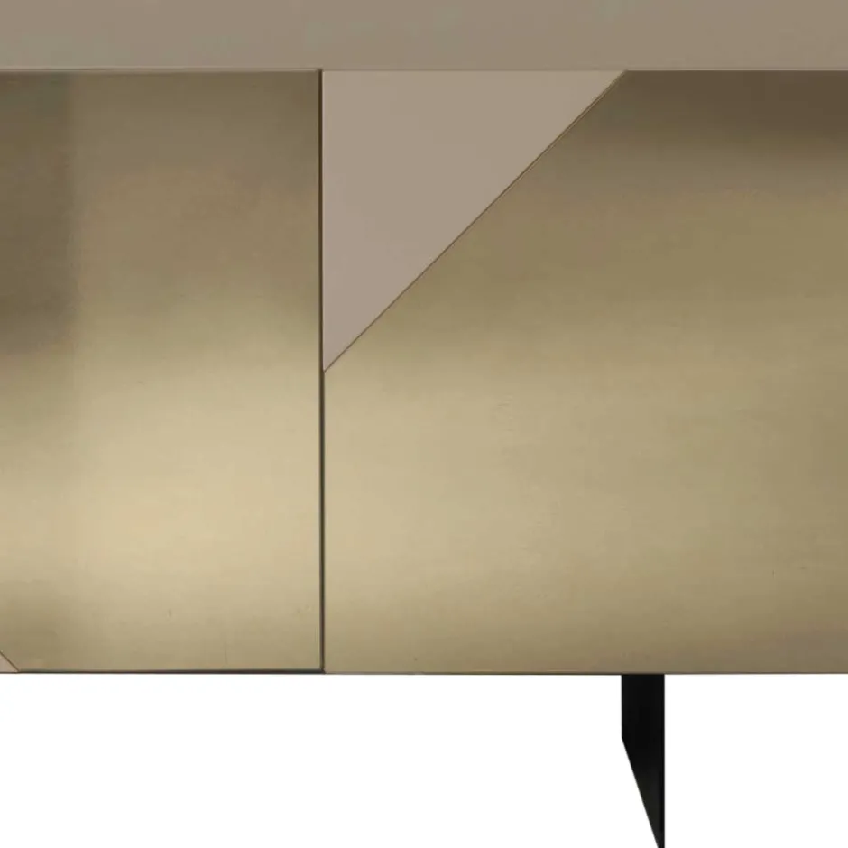 3-türiges Sideboard mit Spiegelglas in Bronze - Razepta^Wohnen Hot