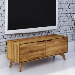 2-türiges TV Lowboard aus Holz Wildeiche - Eavy I^Wohnen