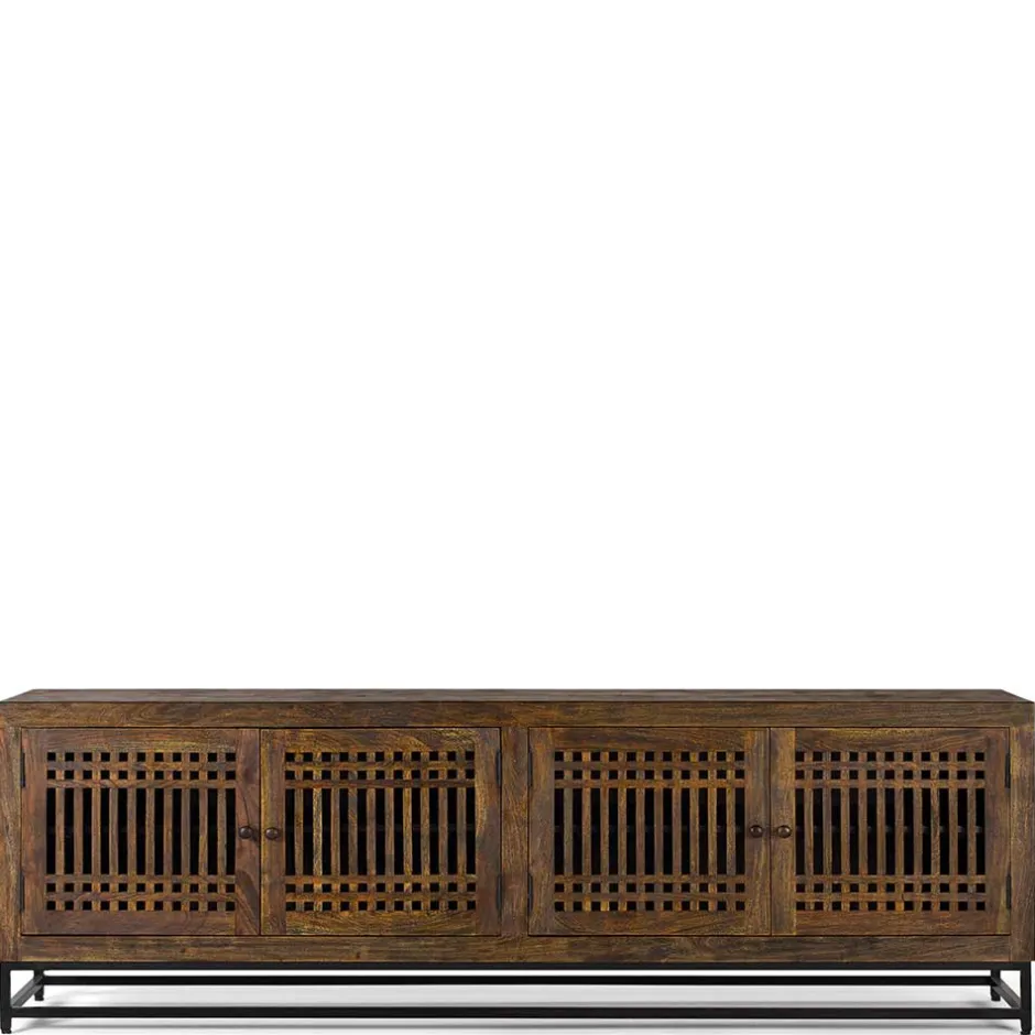 Wohnen 4-türiges TV Lowboard mit 2 m Breite - Charin