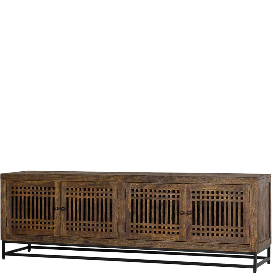 Wohnen 4-türiges TV Lowboard mit 2 m Breite - Charin