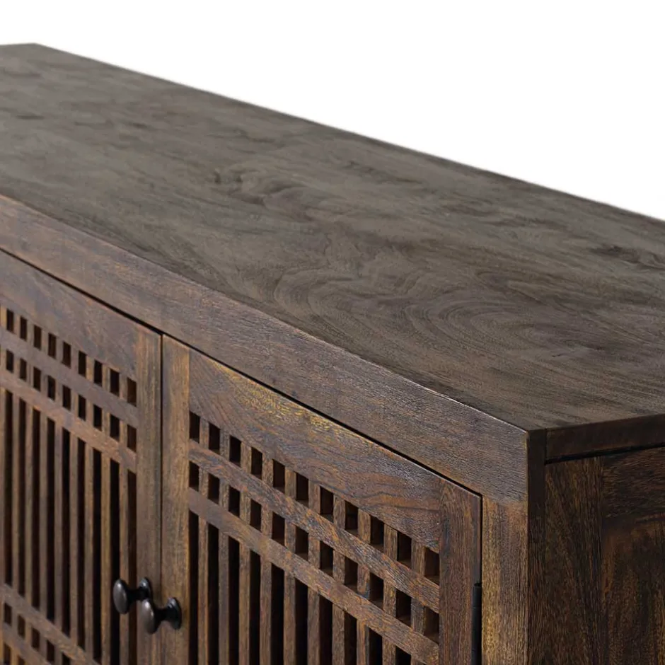 Wohnen 4-türiges TV Lowboard mit 2 m Breite - Charin