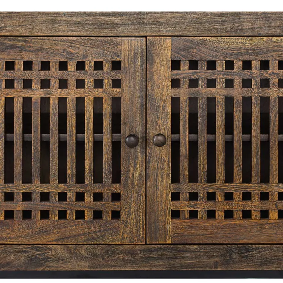 Wohnen 4-türiges TV Lowboard mit 2 m Breite - Charin