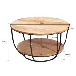 Trommelform Couchtisch mit offenem Gestell - Mojito^Wohnen Hot
