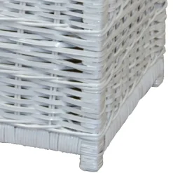 Wohnen Truhe Wohnzimmertisch aus Rattan Weiß - Jacopo