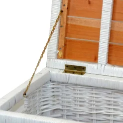 Wohnen Truhe Wohnzimmertisch aus Rattan Weiß - Jacopo