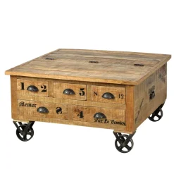 Wohnen Truhen-Couchtisch Indri aus Mango Massivholz