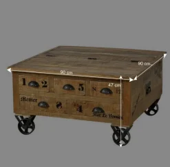 Wohnen Truhen-Couchtisch Indri aus Mango Massivholz