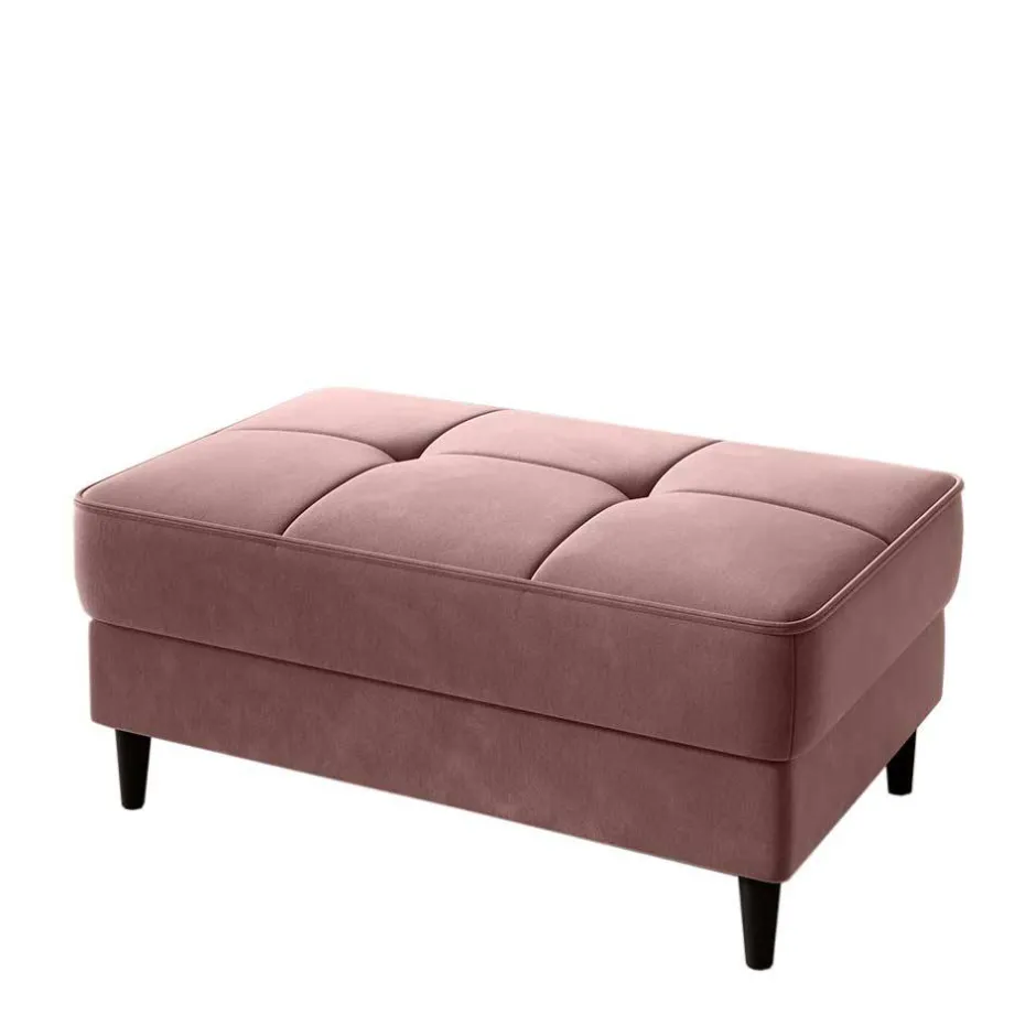 Truhen-Hocker in Rosenholz Stoffbezug - Dacura^Wohnen Outlet