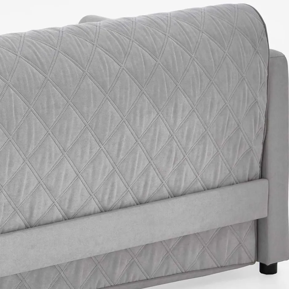 TTF Ausziehcouch in Hellgrau Stoff - Cyras^Wohnen Clearance