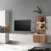 Wohnen TV Anbauwand Designmöbel Set - Miloris (dreiteilig)