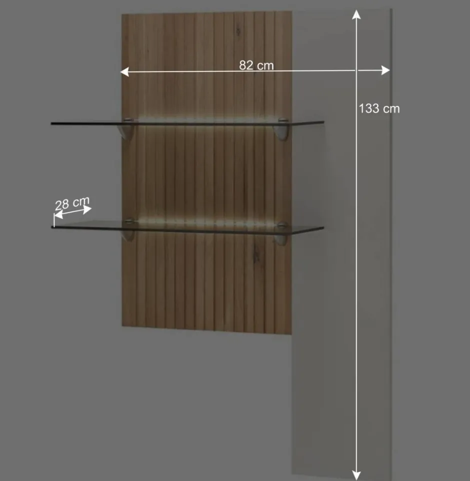Wohnen TV Anbauwand Designmöbel Set - Miloris (dreiteilig)