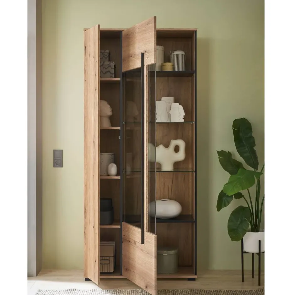 Wohnen TV Anbauwand in Eiche - Brocus (vierteilig)