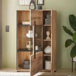 Wohnen TV Anbauwand in Eiche - Brocus (vierteilig)