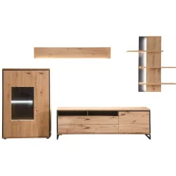 TV Anbauwand in Eicheoptik - Nikdus (vierteilig)^Wohnen