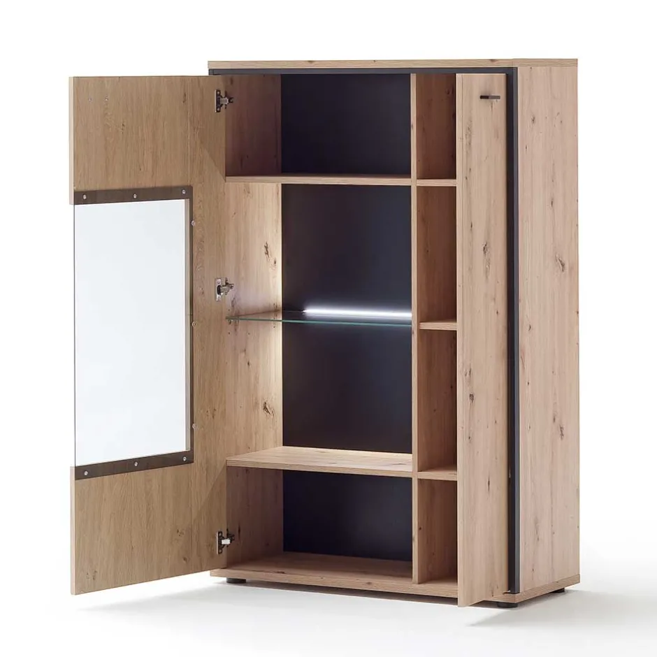 TV Anbauwand in Eicheoptik - Nikdus (vierteilig)^Wohnen