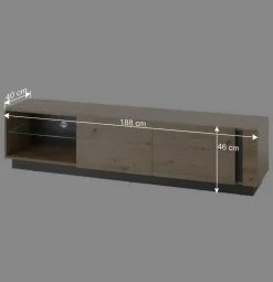 Wohnen TV Anbauwand Kombi Set - Lairian (vierteilig)