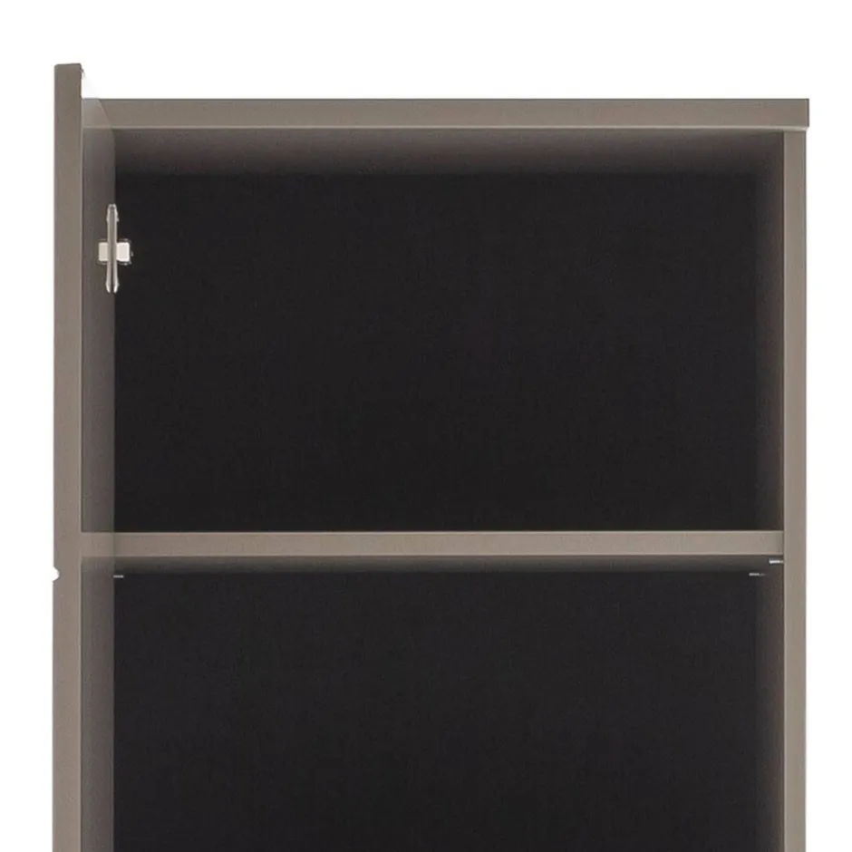 Wohnen TV Anbauwand Möbel in Grau - Teorina (dreiteilig)