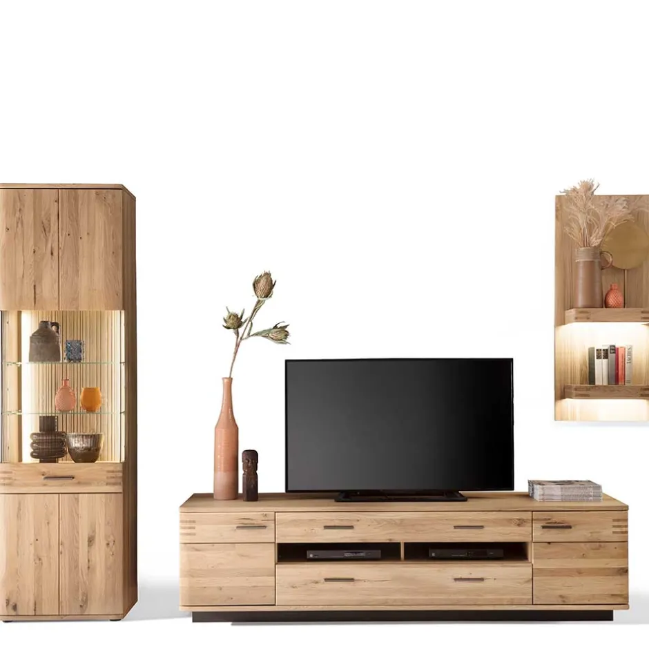 Wohnen TV Anbauwand Möbel Kombination - Crupean (dreiteilig)