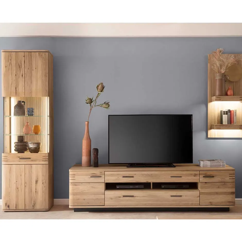 Wohnen TV Anbauwand Möbel Kombination - Crupean (dreiteilig)