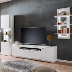 TV Anbauwand Set in Weiß - Hazime (dreiteilig)^Wohnen Online