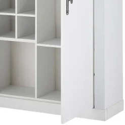 Wohnen TV Anbauwand Set in weißer Holzoptik Pinie - Liancos (vierteilig)