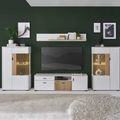 TV Anbauwand Set modern - Nenaloro (vierteilig)^Wohnen