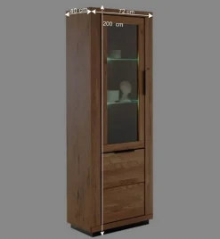 Wohnen TV Anbauwand teilmassiv Set - Vlacoma (vierteilig)