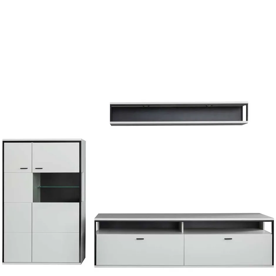 TV Anbauwand-Möbel als Set - Loazin (dreiteilig)^Wohnen Discount