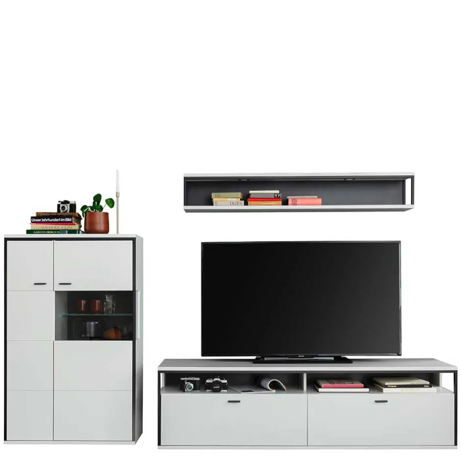 TV Anbauwand-Möbel als Set - Loazin (dreiteilig)^Wohnen Discount