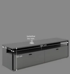 TV Anbauwand-Möbel als Set - Loazin (dreiteilig)^Wohnen Discount