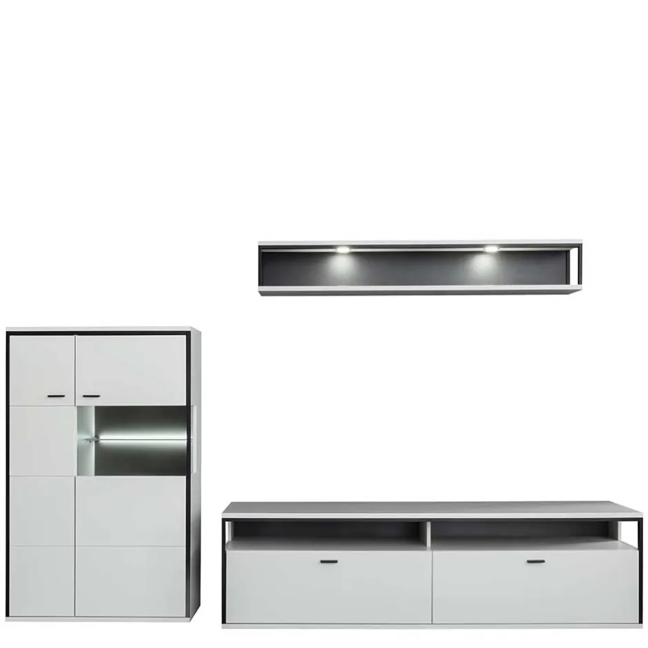 TV Anbauwand-Möbel als Set - Loazin (dreiteilig)^Wohnen Discount