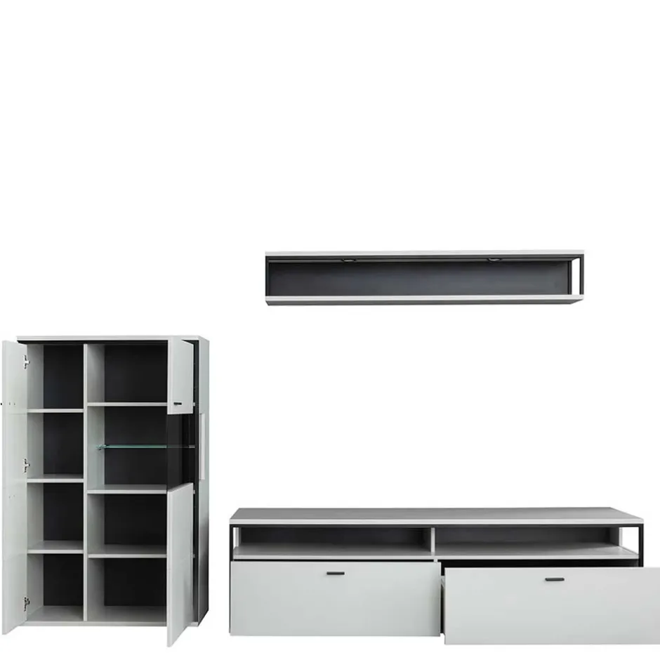 TV Anbauwand-Möbel als Set - Loazin (dreiteilig)^Wohnen Discount