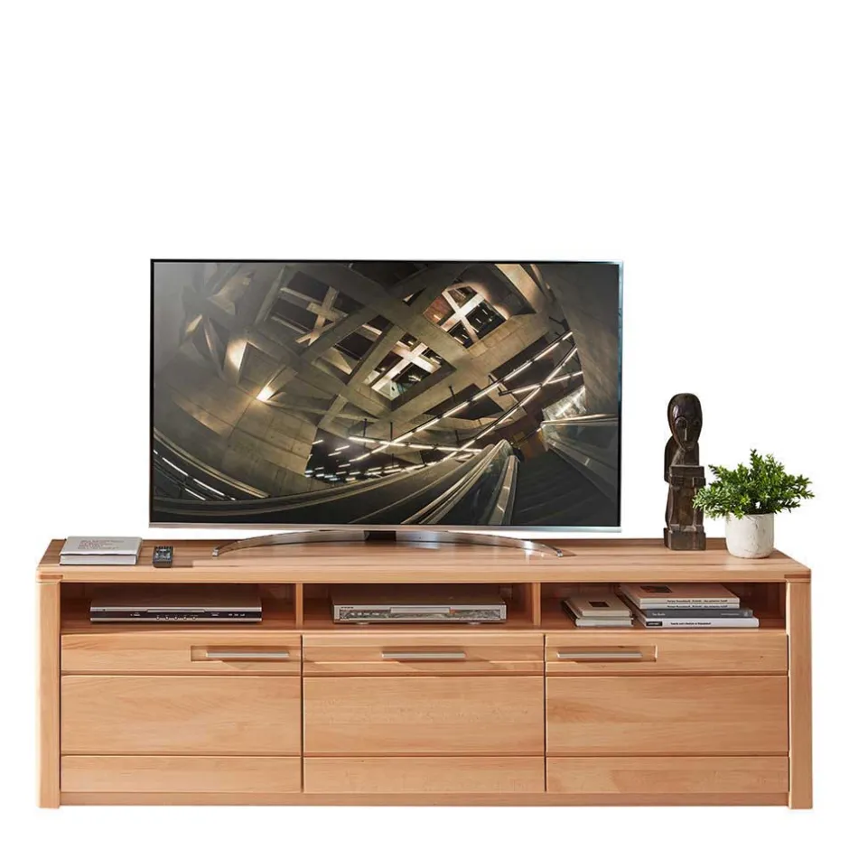 Wohnen TV Board & Highboard & Hängeregal Set - Amyonta (dreiteilig)
