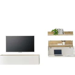 Wohnen TV Board & Regal & Sekretär hängend - Nonessia (dreiteilig)